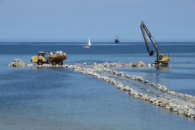 The construction of the artificial reef in Ustka