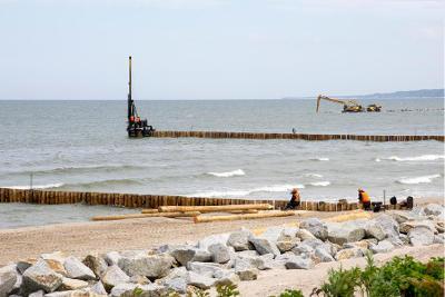 The construction of the artificial reef in Ustka